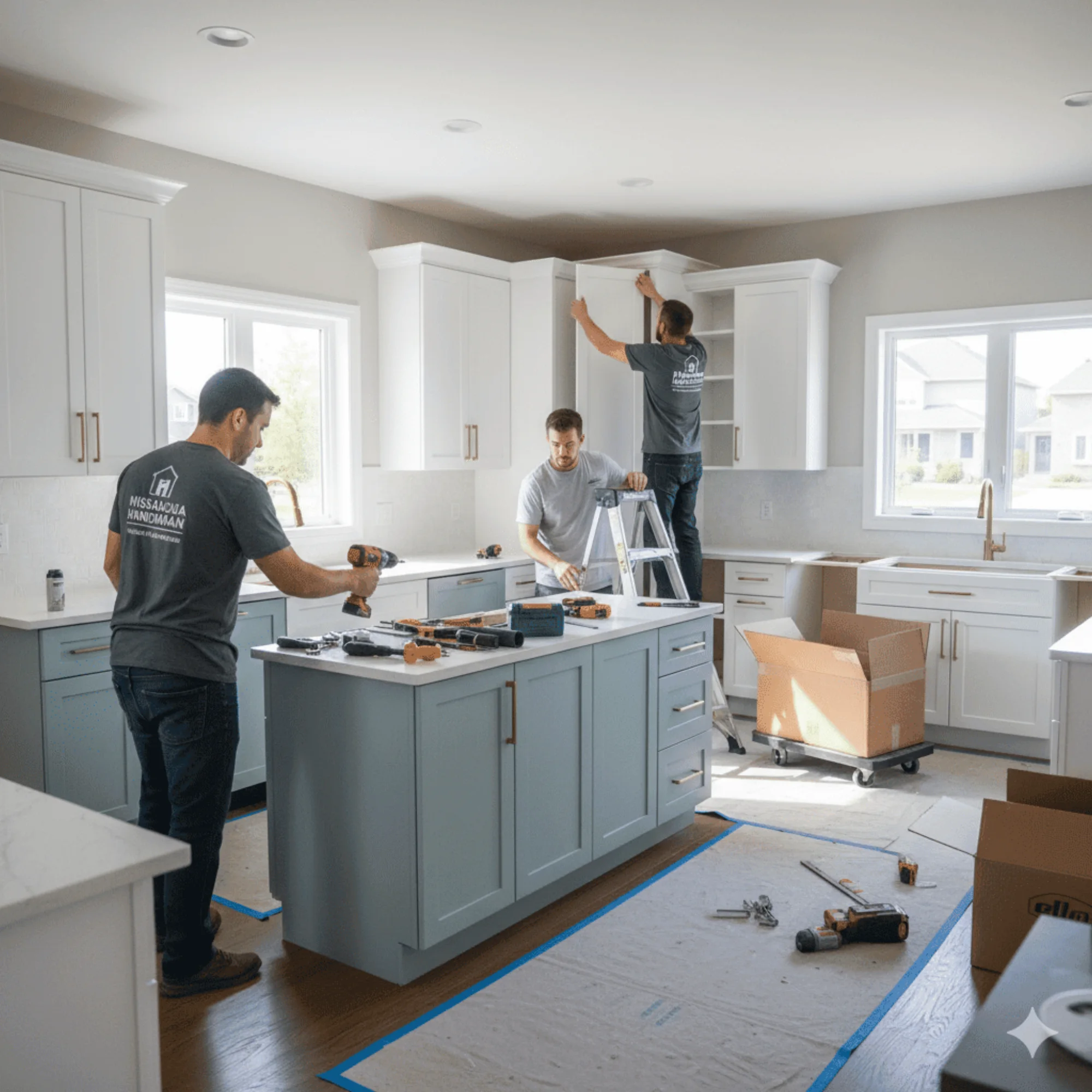 Kitchen repair in progress